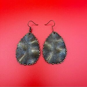 Antique Gold Metal Dangle Earrings